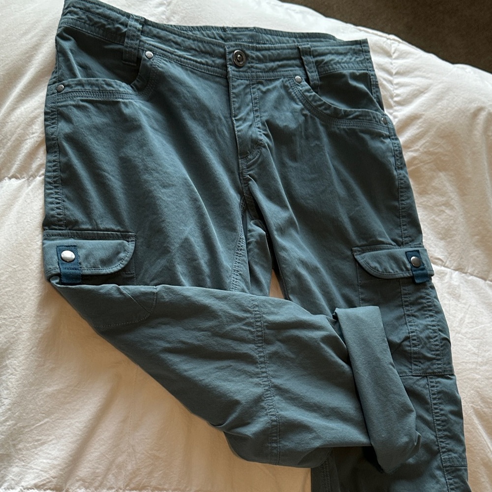 Kuhl Women’s Teal Cargo Pants 8 Short - Picture 12 of 14